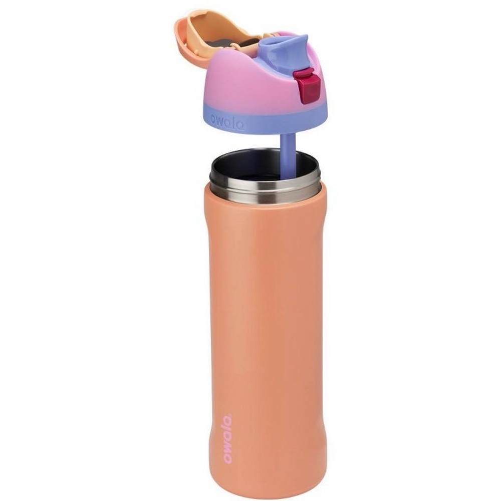 Owala Peach and Purple Water Bottle 24 oz *USED* 🍑💜 - Picture 2 of 3